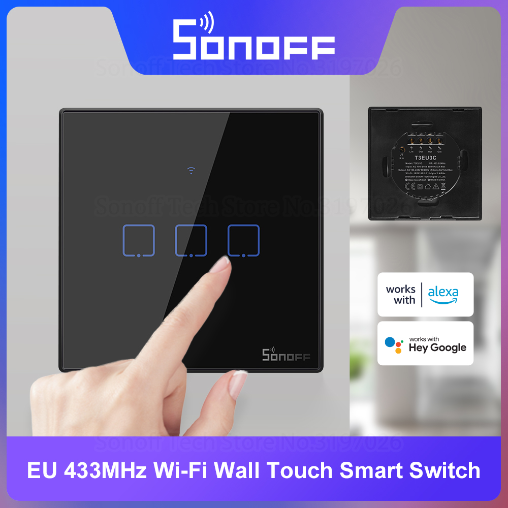 Sonoff T3EU Black Wifi Smart M - Sonoff Basic recensie en prijs